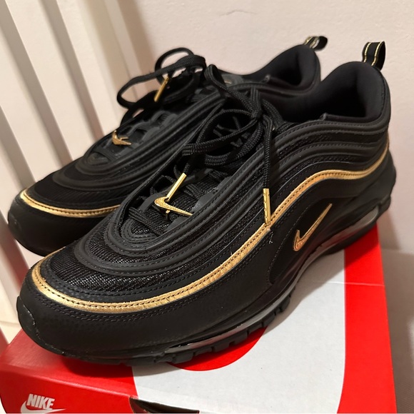 New Air Max 97 Black and Gold Size 13 - Picture 1 of 5